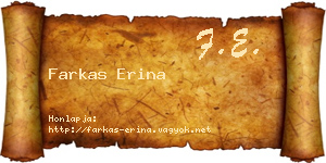 Farkas Erina névjegykártya